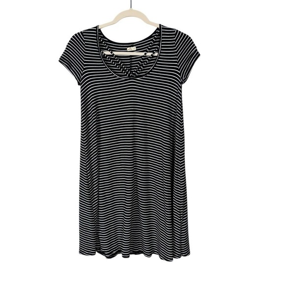 Vintage Y2K Hollister Women Striped T Shirt Dress Size XS Nautical Beachy Strech - Picture 3 of 7